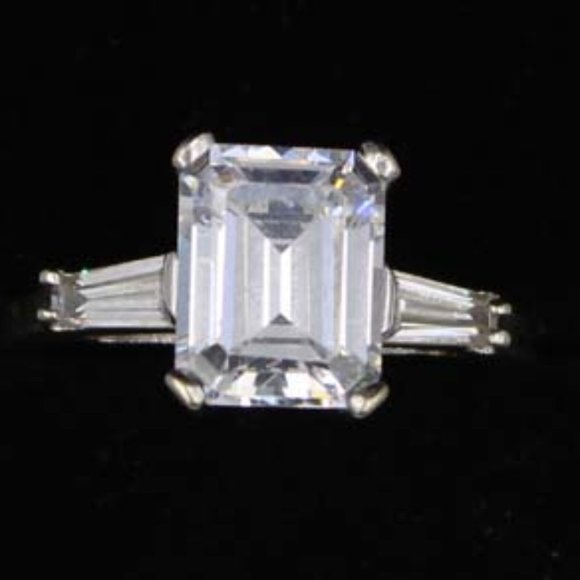 14K Cubic Zirconia CZ Ring 3.65 CTS- G/SI - Picture 4 of 10